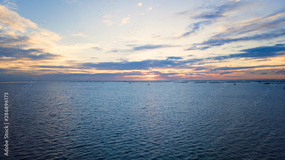 Beautiful views of the panorama and the sea at sunset. Beautiful views of the panorama and the sea at sunset.