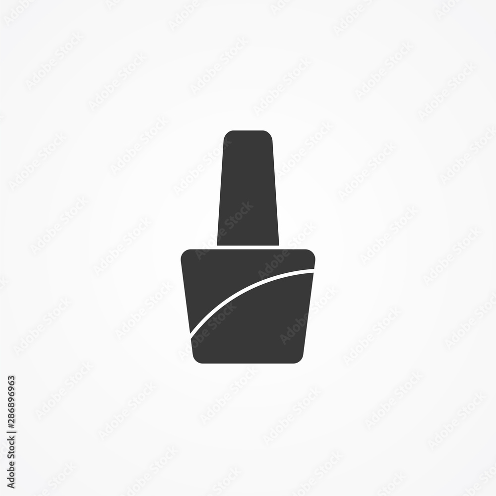 Nail polish vector icon sign symbol Nail polish vector icon sign symbol