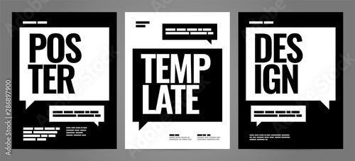 Simple template design with typography for poster, flyer or cover.