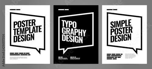 Simple template design with typography for poster, flyer or cover.