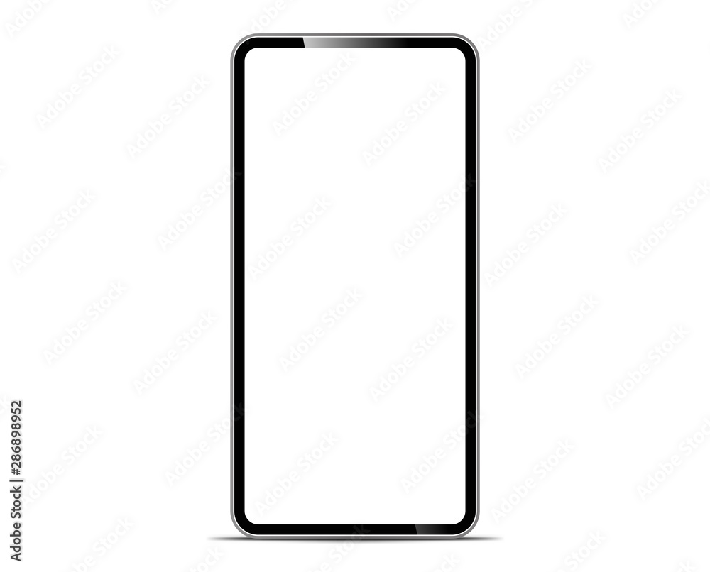 smartphone The shape of a modern mobile phone Designed to have a thin edge. smartphone The shape of a modern mobile phone Designed to have a thin edge.