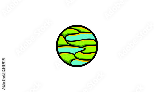 swamp landscape logo icon vector