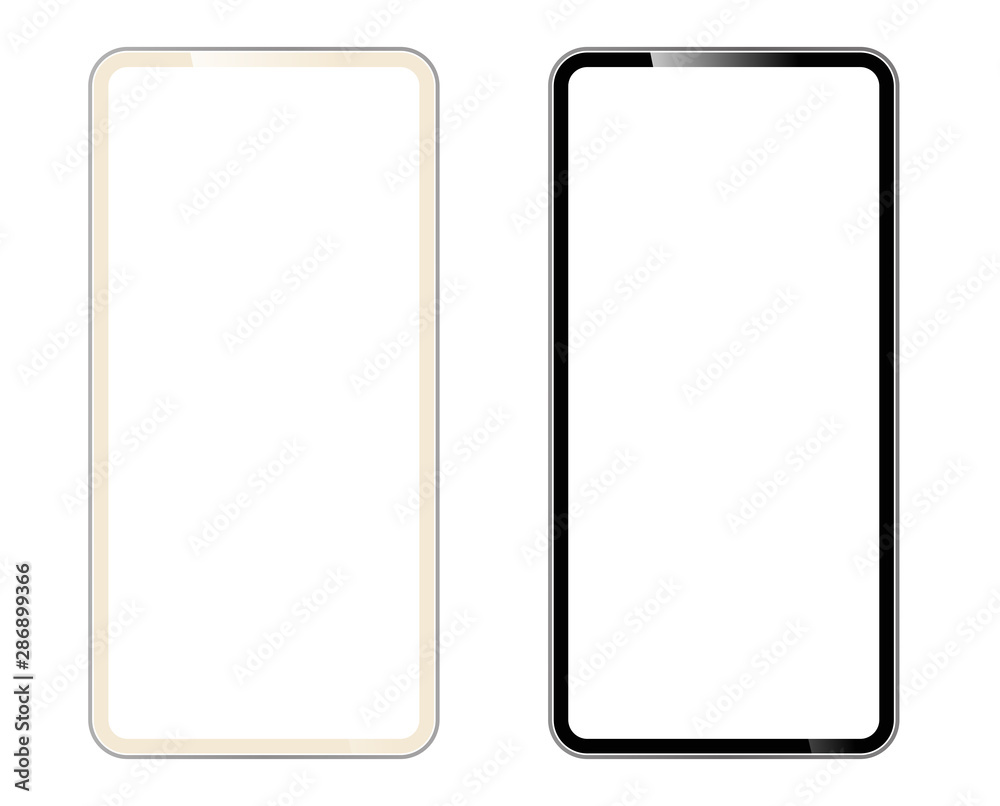 smartphone The shape of a modern mobile phone Designed to have a thin edge. smartphone The shape of a modern mobile phone Designed to have a thin edge.