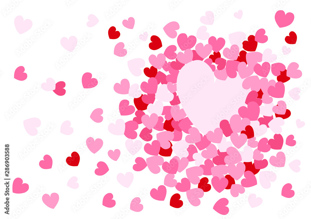 heart pink design design on white background illustration vector