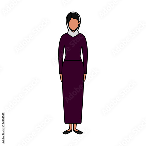islamic woman with traditional burka
