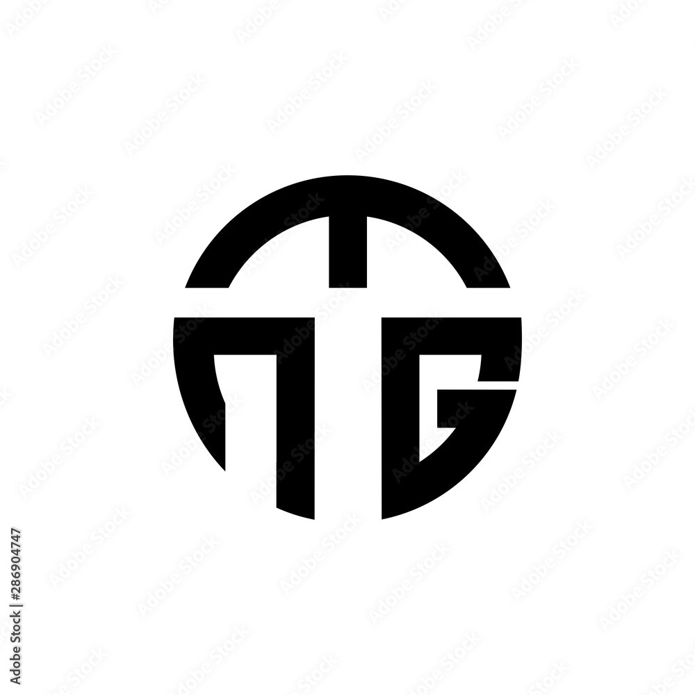 Obraz premium Monogram Letter NTG logo design vector.