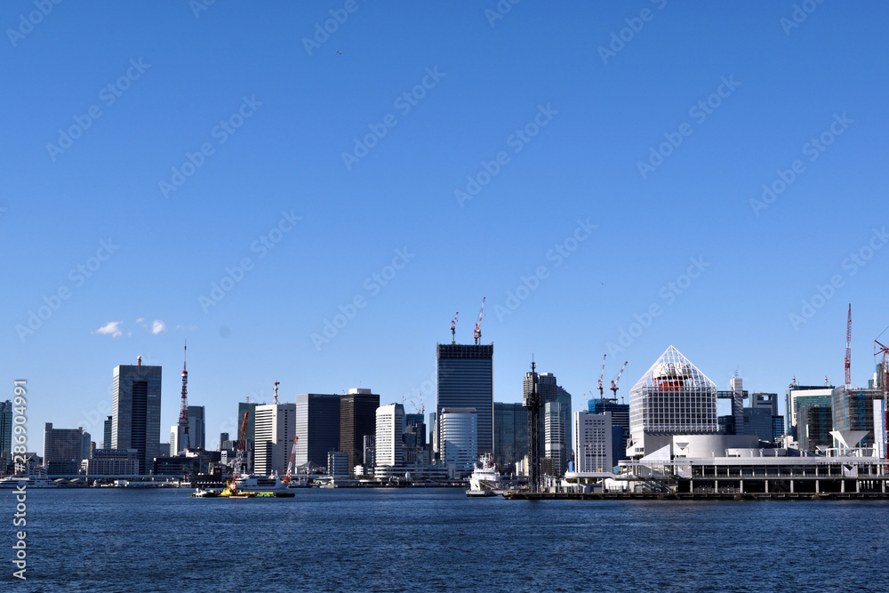 晴海埠頭と東京タワー 晴海埠頭と東京タワー
