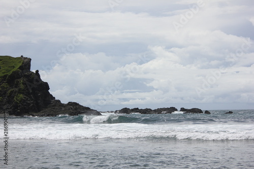 The Beautiful Cliff on the Beach at Seruni Jogyakarta Indonesia