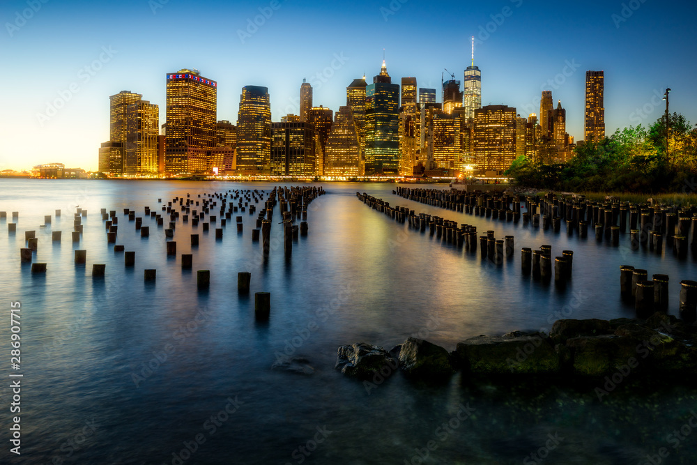 Old Pier 1 and lower Manhattan, an incredible relationship