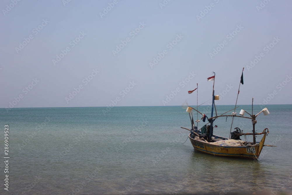 Fototapeta premium fishing boat in Jogyakarta Indonesia