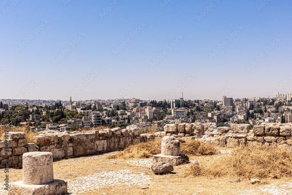 Temple of Hercules in Amman Citadel, inside the Ummayad Palace,Relics pieces 