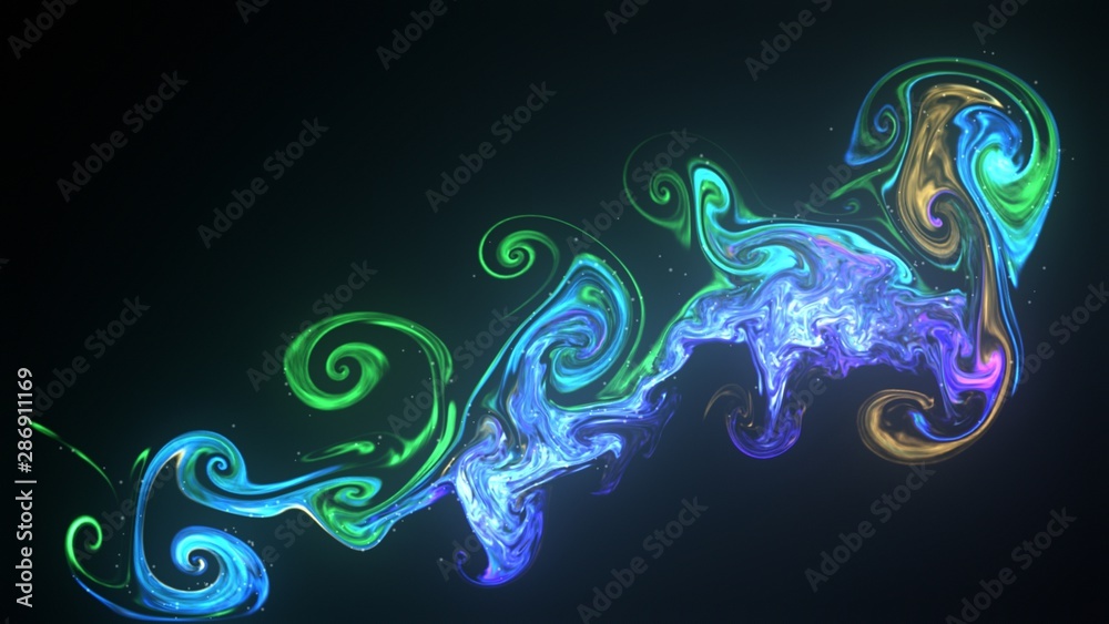 Abstraction painted in oil. Colorful texture background. Multicolored wallpaper graphic design. Pattern for creating artworks and prints. Crazy bright colors style. Digital watercolor effect.
