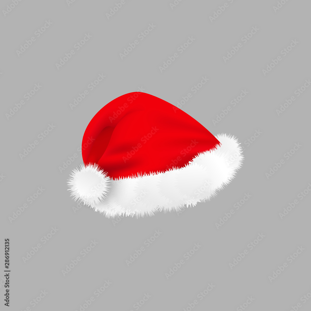 Santa Claus traditional hat cartoon vector illustration isolated on transparent. Santa Claus traditional hat cartoon vector illustration isolated on transparent.