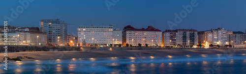 panorámica playa de Riazor en  A Coruña photo