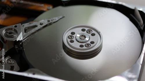 Wallpaper Mural Open hard disk close up view Torontodigital.ca