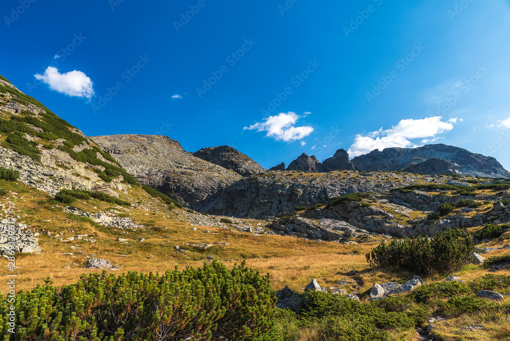 Panoramic  landscape from Rila mountain national park, Bulgaria
