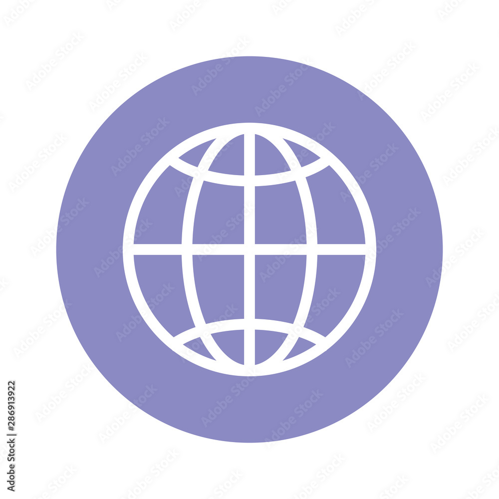 sphere planet browser isolated icon sphere planet browser isolated icon