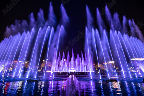 fountain show at night