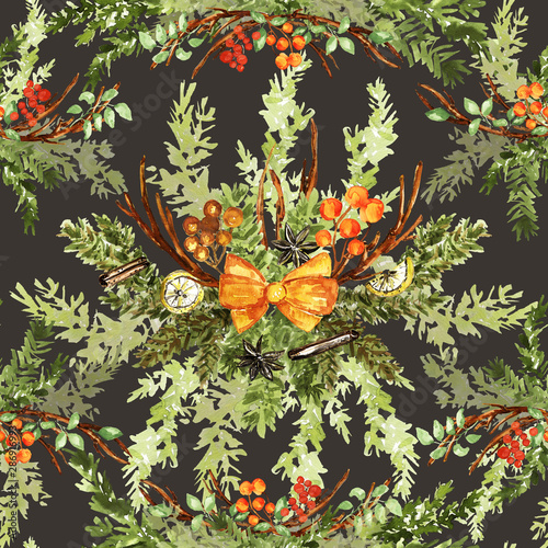 Watercolor floral pattern
