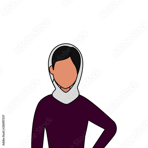 islamic woman with traditional burka