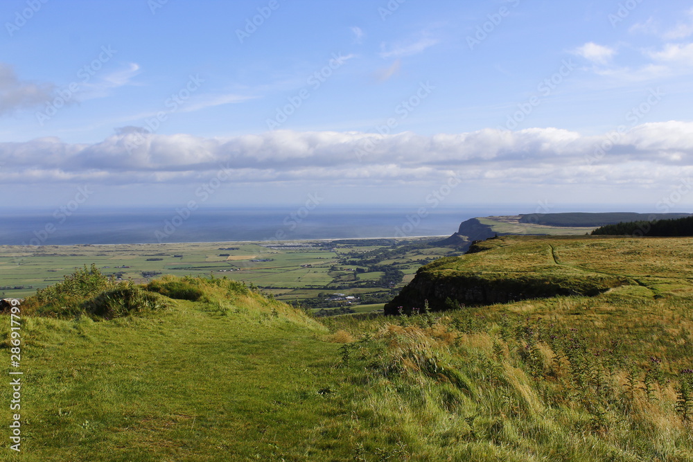 High view from Binevenagh mountain, Londonderry, Northern Ireland, Causeway Coastal Route