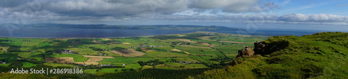 Panoramic view from Binevenagh mountain, Londonderry, Northern Ireland, Causeway Coastal Route