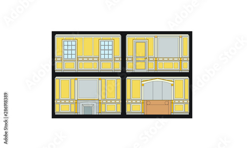 Rendering of the Hotel Bourienne, Paris, France.