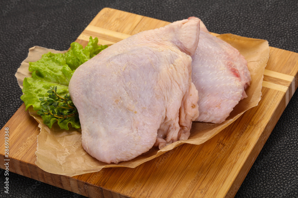 Raw chicken hip