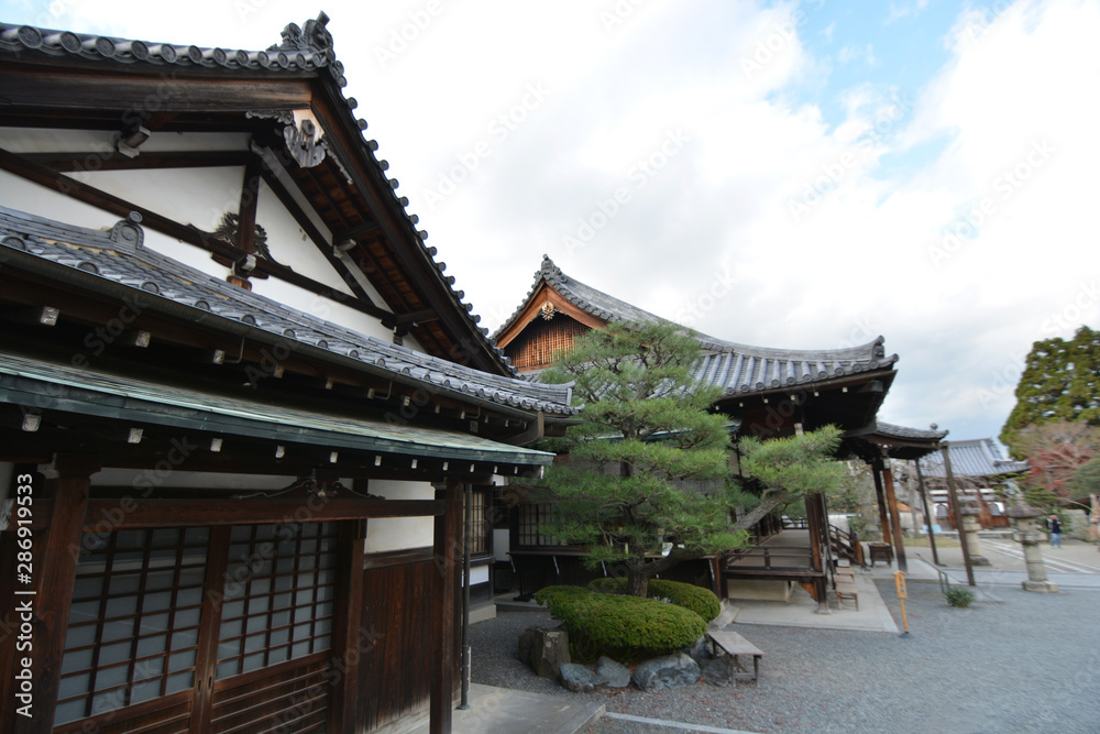 Ancient Japanese Roof of Buildings in Rural Japan