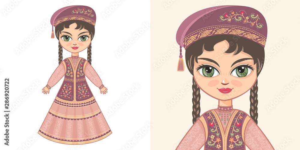 Tatarstan girl in national costume