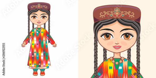 Uzbek girl in national costume