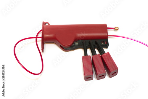 Hasp cord for preventing switching on