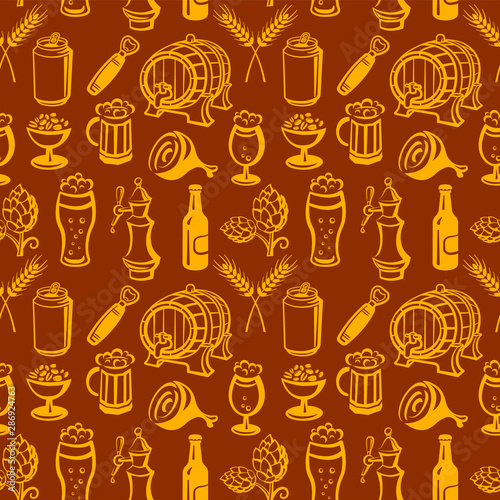 beer seamless pattern