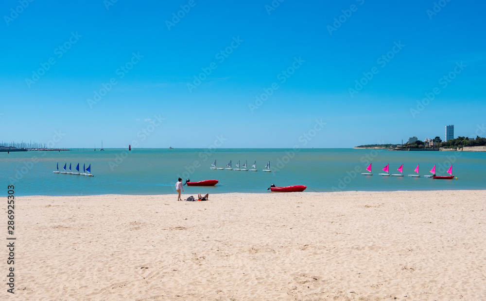The beach La Plage De Concurrence in La Rochelle, France