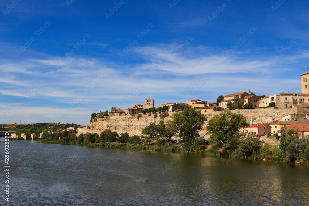 Zamora,Spain,9,2013;Zamora skyline by Duero river