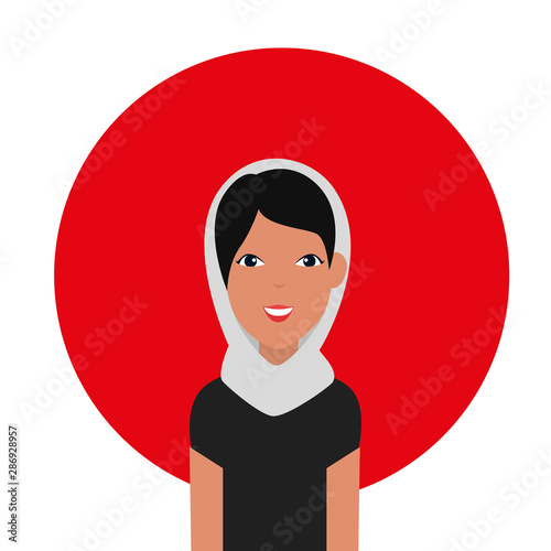 islamic woman with traditional burka