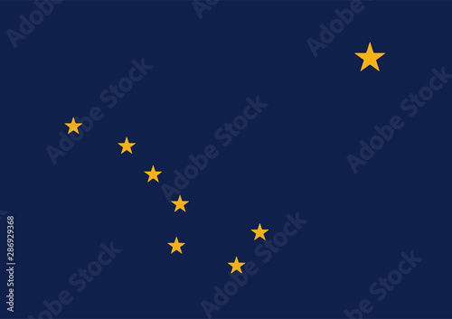 Flag of the U.S. state of Alaska.Vector illustration © yurchello108