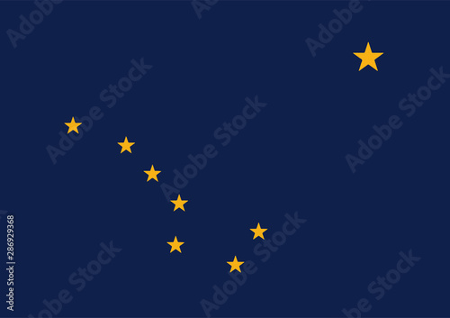 Flag of the U.S. state of Alaska.Vector illustration