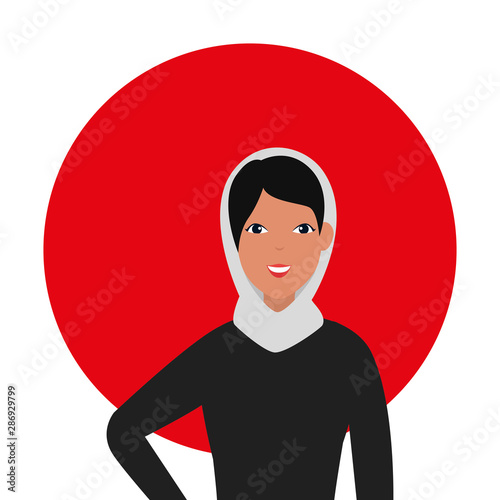 islamic woman with traditional burka