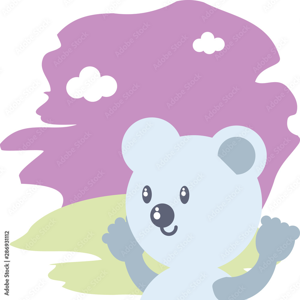 cute bear baby animal isolated icon cute bear baby animal isolated icon