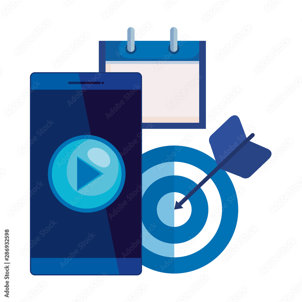 smartphone device with success target and calendar smartphone device with success target and calendar