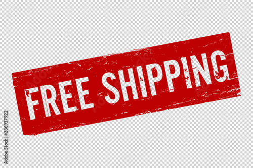 Comerce free shipping sign. Vector illustration