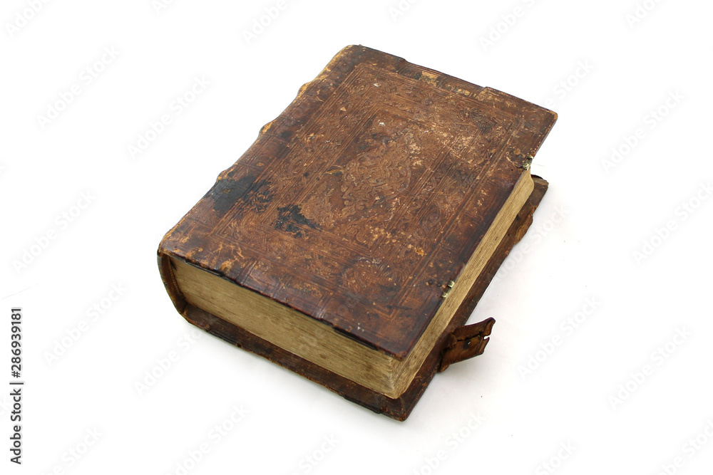 Old book isolated on white background. Antiques. Books. Vintage Old book isolated on white background. Antiques. Books. Vintage