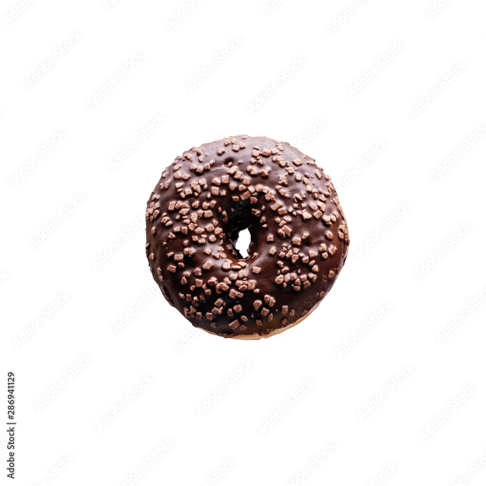 donut with glaze isolated on white background donut with glaze isolated on white background