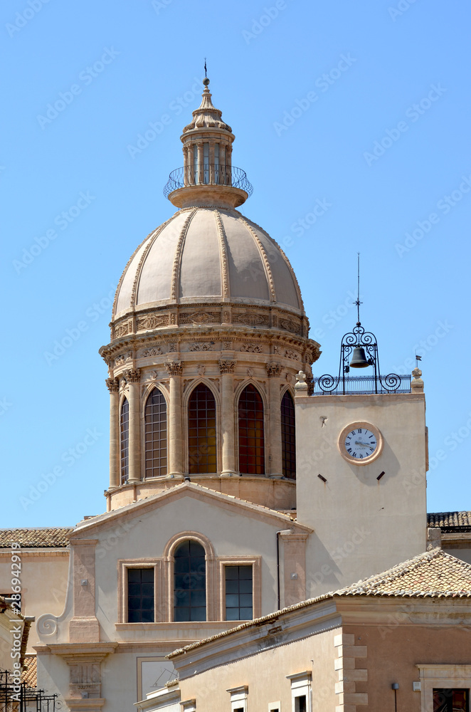 Medieval cathedral in Sicily,Italy. Architecture , panoramic photo