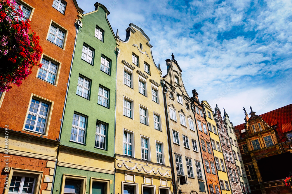 Obraz premium Old Town in Gdansk - tenements, Poland
