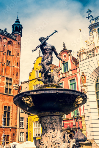Neptune's Fountain, Gdansk, Poland