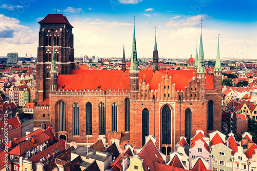 St. Mary's Cathedral, Old Town in Gdansk, Poland