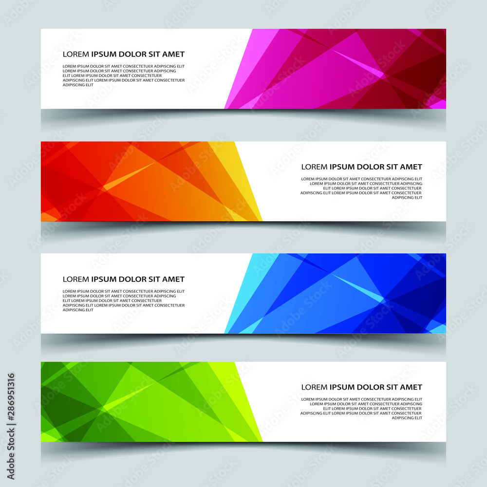 Fototapeta premium Vector Abstract banner web template