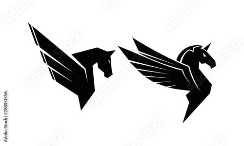Fotografie, Obraz Pegasus vector logo